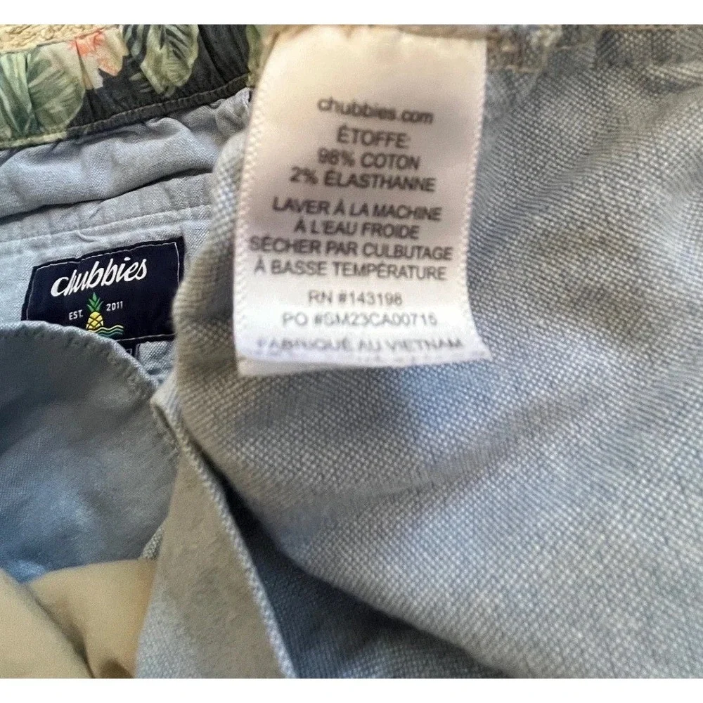 Chubbies Everywear Pants Mens Large Khaki Tan Stretch Chino Tapered Casual 32x29